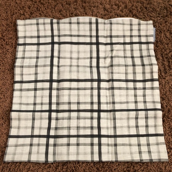 McGee & Co. 18x18 Charcoal Watercolor Plaid Pillow - Picture 3 of 4